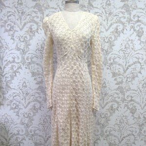 Mes Demoiselles Paris Hand Made Crochet Gown - S